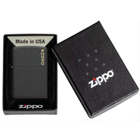 CLASSIC BLACK CRACKLE LOGO-ZIPPO (DS)