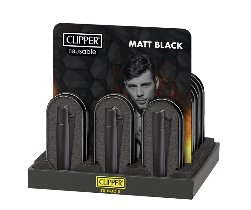ENCENDEDOR METÁLICO MATT BLACK 12U-CLIPPER