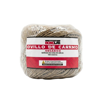 MECHA OVILLO CAÑAMO ORGÁNICO 100MT-BONGLAB (DS)