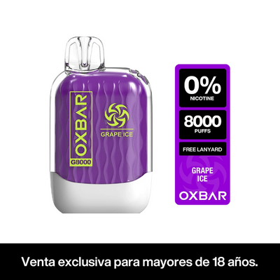 VAPORIZADOR G8000 ZERO GRAPE ICE-OXBAR (DS)
