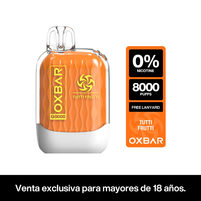 VAPORIZADOR G8000 ZERO TUTTI FRUTTI-OXBAR (DS)