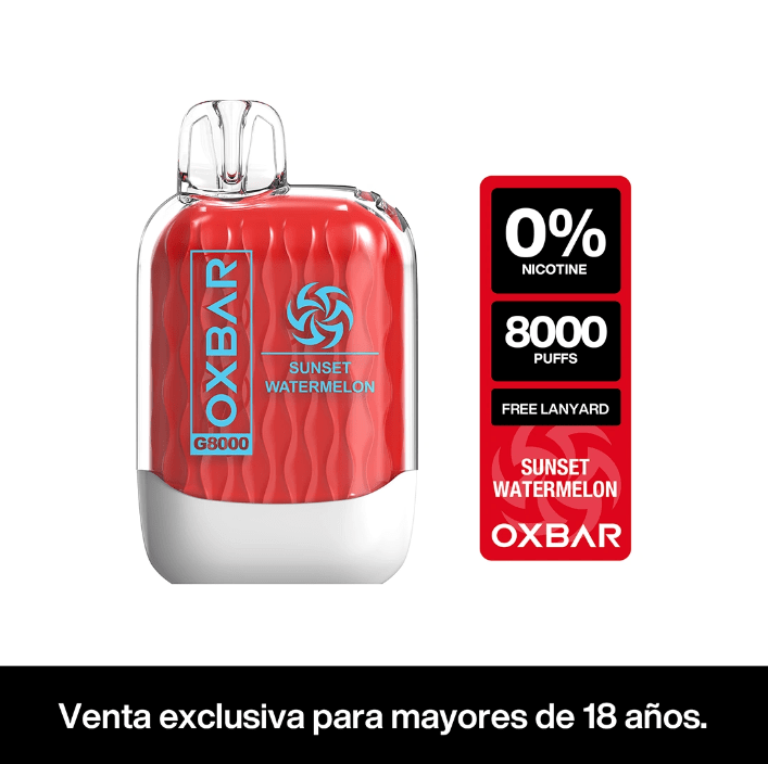 VAPORIZADOR G8000 ZERO SUNSET WATERMELON-OXBAR (DS)