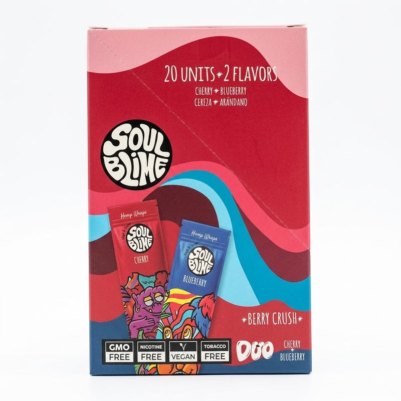BLUNT HEMP WRAPS DUO BERRY CRUSH (GUINDA 10U/ARANDANO10U) - SOULBLIME