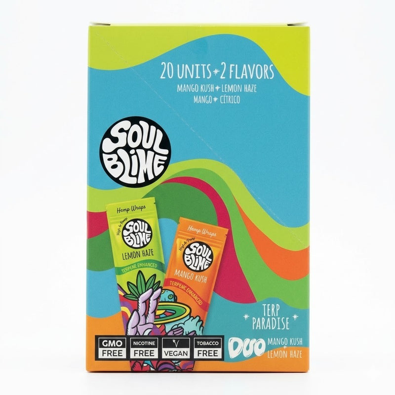 BLUNT HEMP WRAPS DUO TERP PARADISE (MANGO KUSH 10U /LEMON HAZE 10U) - SOULBLIME