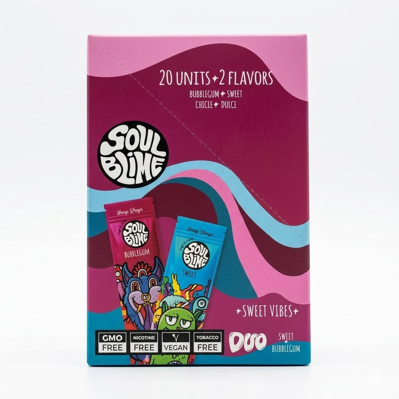 BLUNT HEMP WRAPS DUO SWEET VIBES (VAINILLA 10U /CHICLE 10U) - SOULBLIME