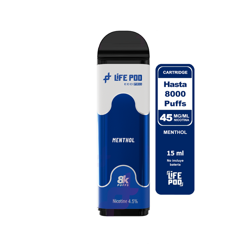 RECARGA 8000 MENTHOL 4.5%-LIFE POD