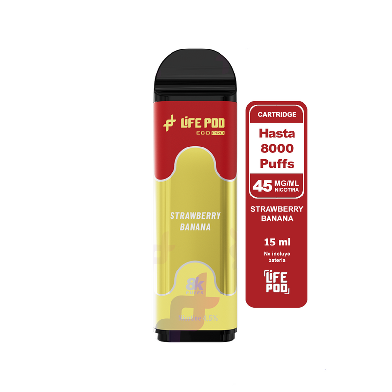 RECARGA 8000 STRAWBERRY BANANA 4.5%-LIFE POD (DS)