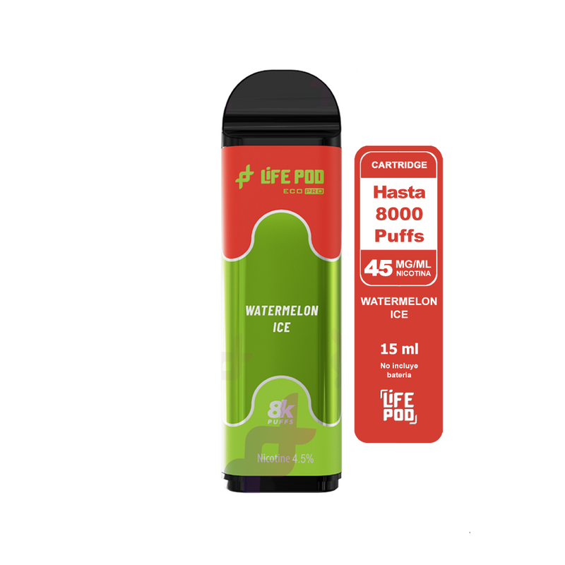 RECARGA 8000 WATERMELON ICE 4.5%-LIFE POD (DS)
