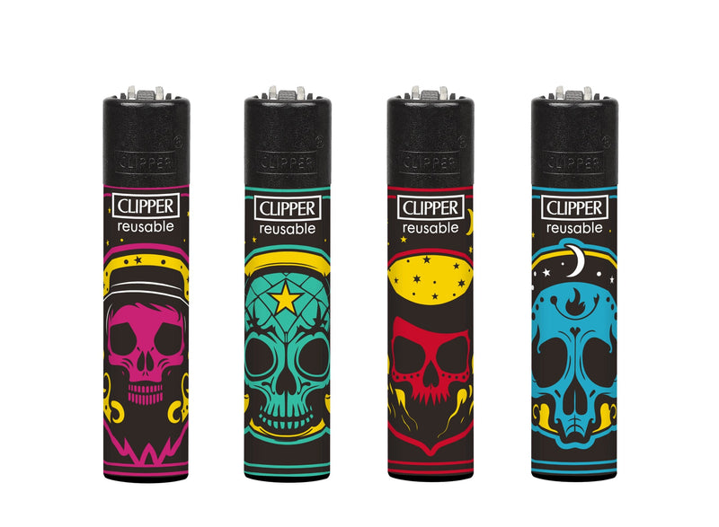 ENCENDEDOR DISPLAY CLASICO BLACK MAGIC SKULLS 24U-CLIPPER (DS)