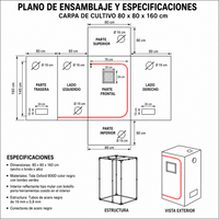 CARPA CROPBOX 80X80X160-KASVI (DS)