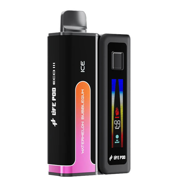 KIT VAPE + RECARGA ECO 3 20.000 PUFFS WATERMELON BUBBLEGUM -LIFE POD