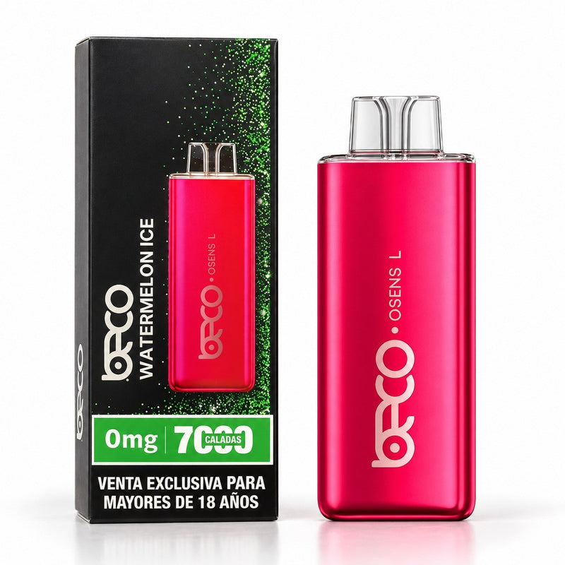 VAPORIZADOR OSENS L WATERMELON ICE 7000 PUFFS 0% NICOTINA - BECO (DS)