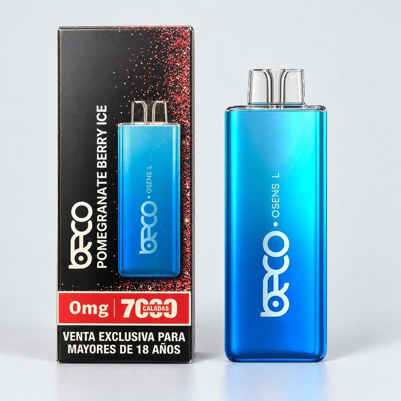 VAPORIZADOR OSENS L POMEGRANATE BERRY ICE 7000 PUFFS 0% NICOTINA - BECO (DS)