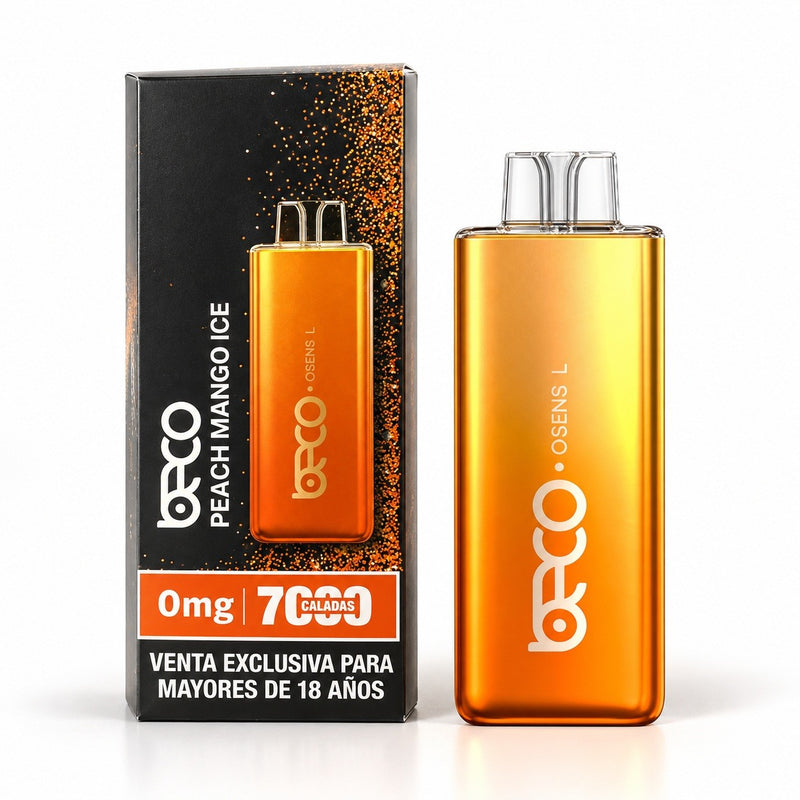 VAPORIZADOR OSENS L PEACH MANGO ICE 7000 PUFFS 0% NICOTINA - BECO (DS)