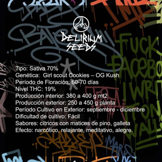 DELIRIUM SEEDS COOKIES CREAM FAST 1UD