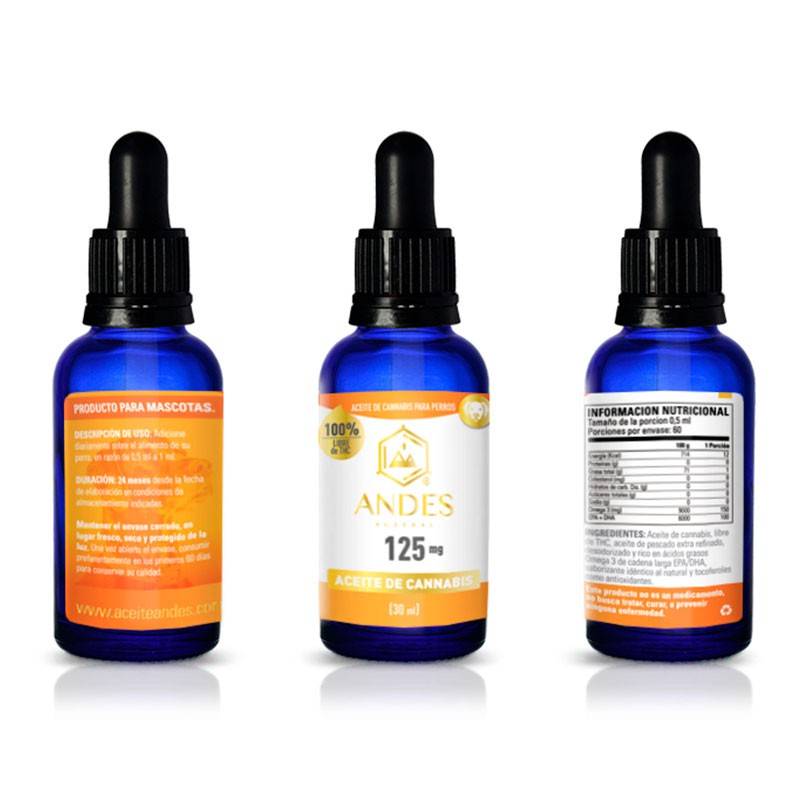 ANDES AUSTRAL ACEITE DE CANNABIS PERRO 125MG 30ML