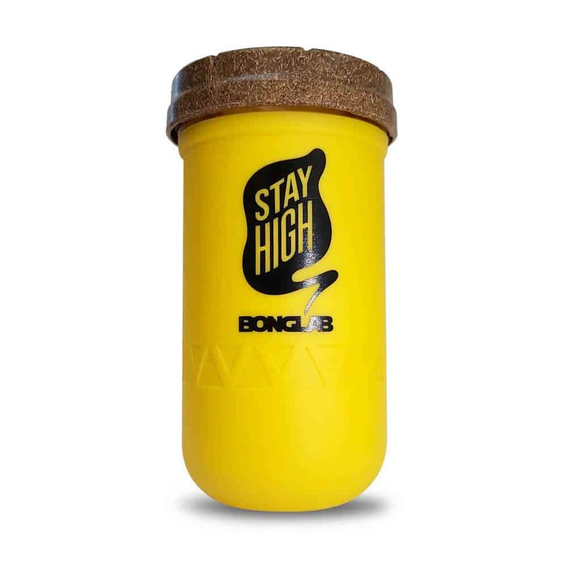 JAR AMARILLO 12OZ TAPA NEGRA-BONGLAB RE: STASH (DS)