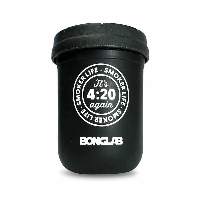 JAR NEGRO 8OZ TAPA NEGRA- BONGLAB RE: STASH (DS)