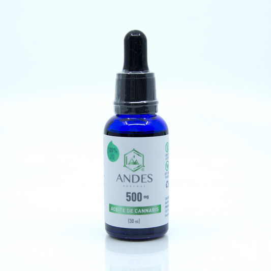 Andes Austral Aceite 500mg - 30 ml FULLSPECTRUM Sabor Natural o Menta