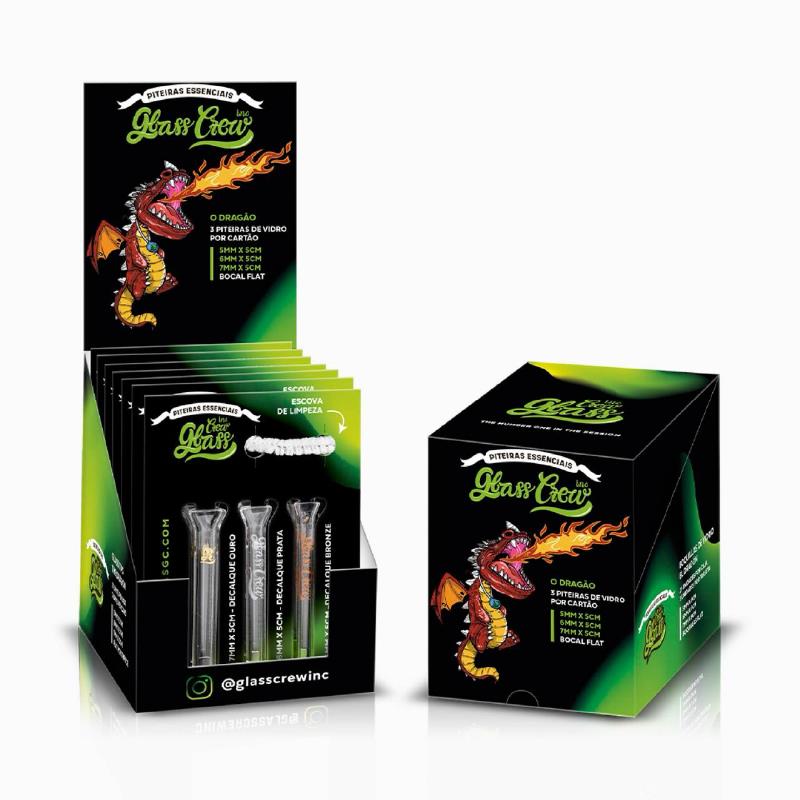 O DRAGAO PITEIRA 7UDS GLASS CREW