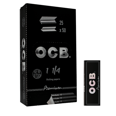 PAPELILLO PREMIUM NEGRO DISPLAY 25U 1.25-OCB (DS)