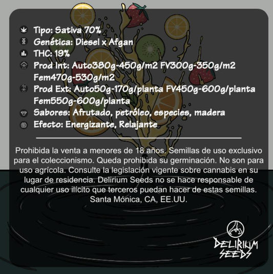 DELIRIUM SEEDS SOUR DIESEL FAST 2UDS