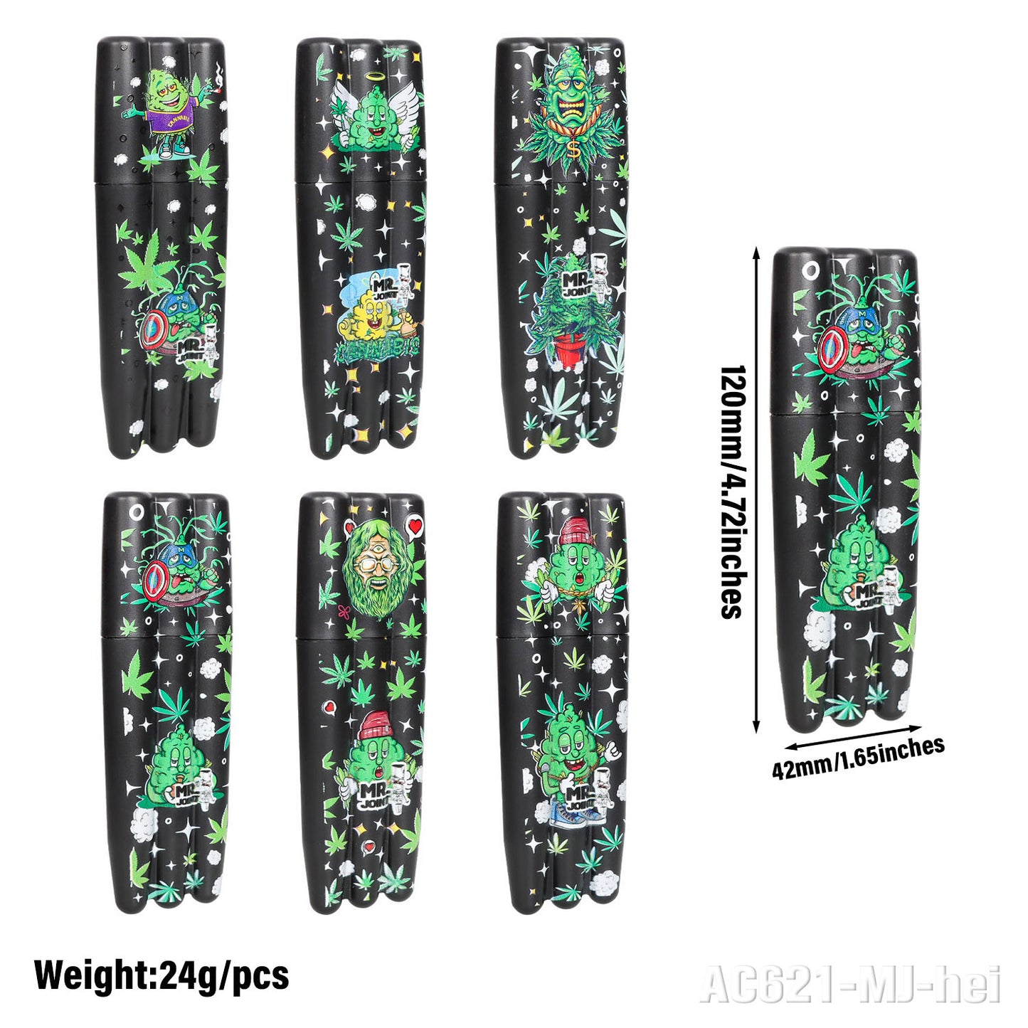 Contenedor 3 Preroll Plastico (Mr. Joint)