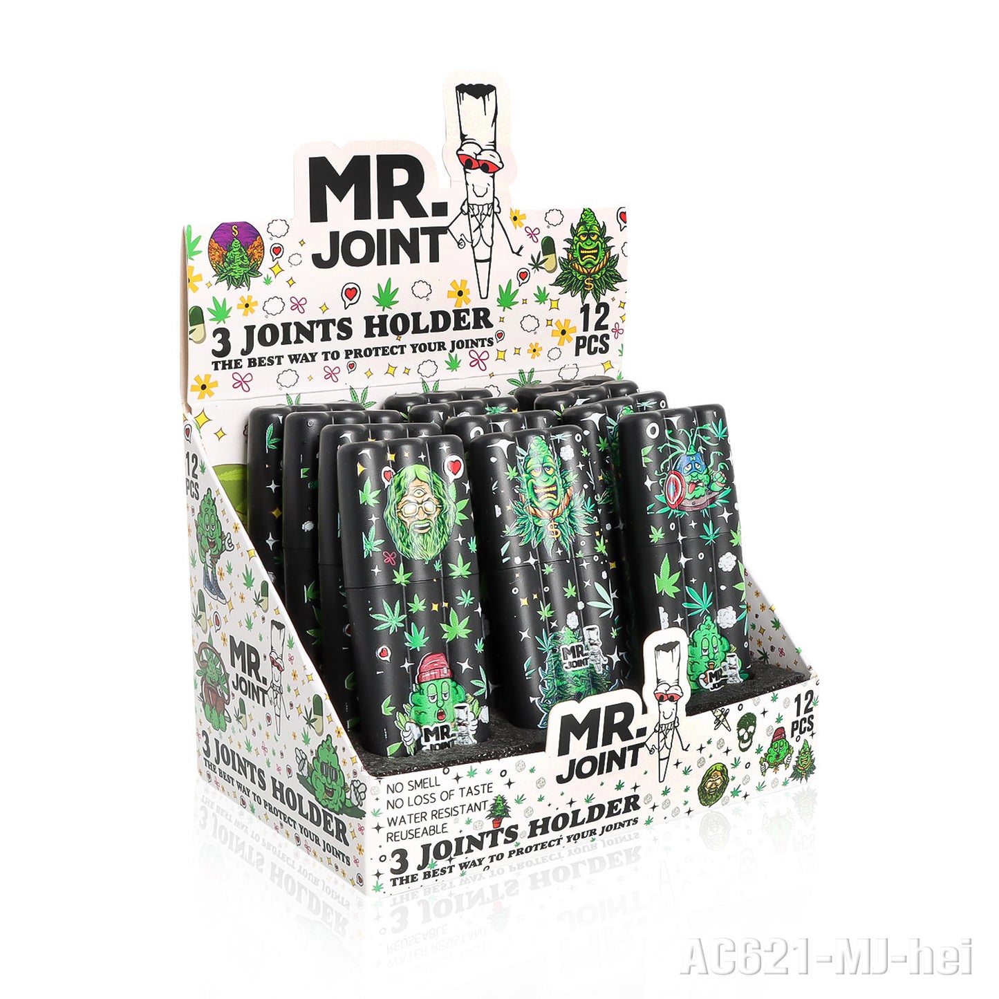 Contenedor 3 Preroll Plastico (Mr. Joint)