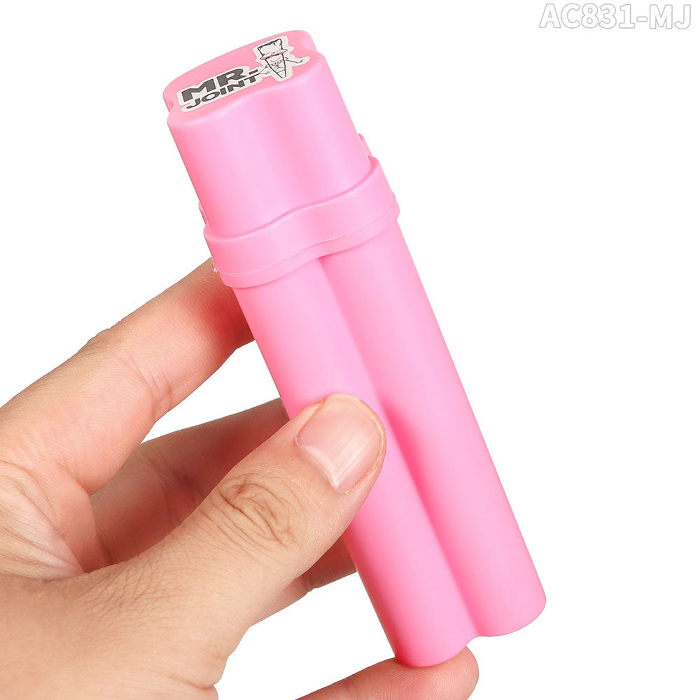Contenedor 2 Preroll + porta encendedor Plastico (Mr Joint)