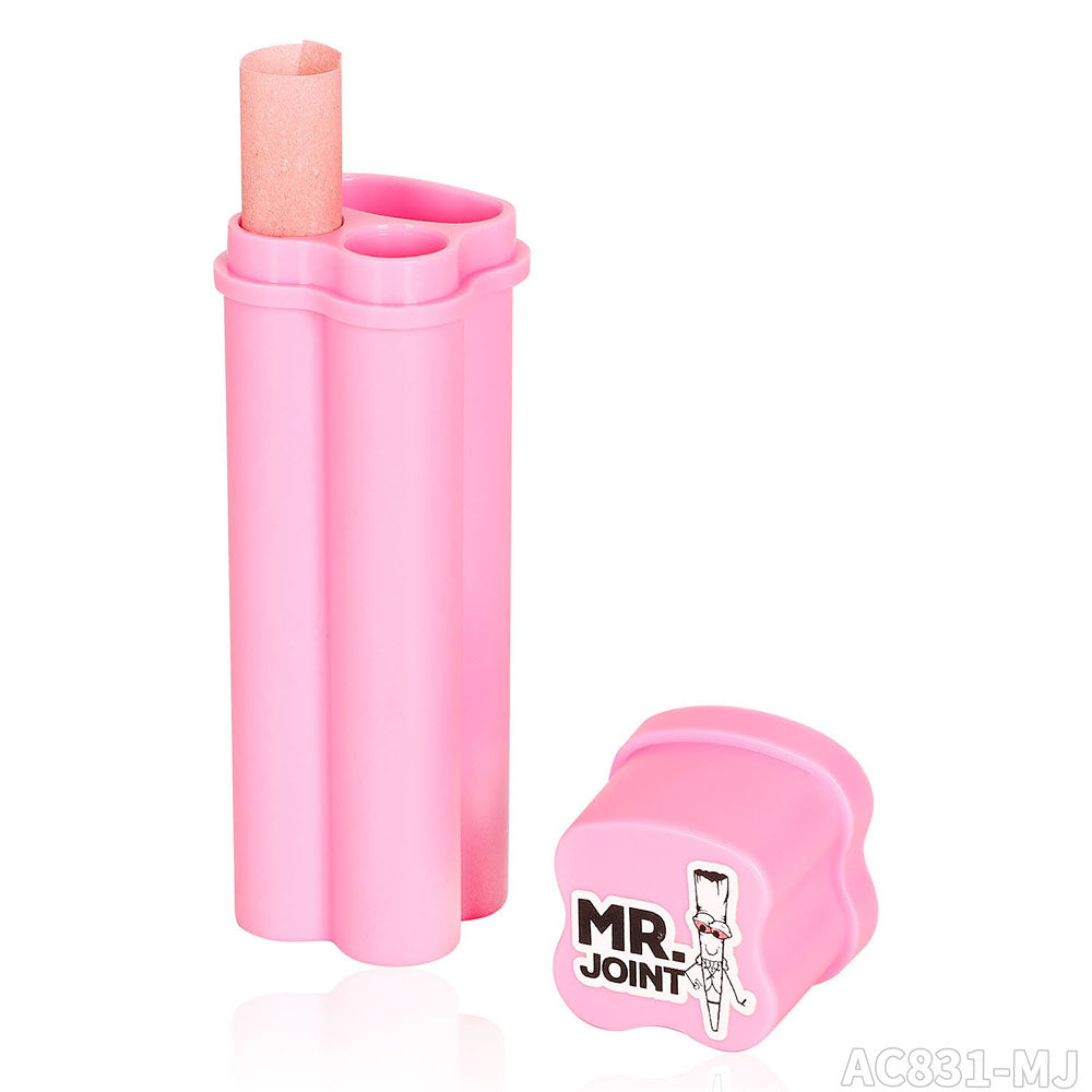 Contenedor 2 Preroll + porta encendedor Plastico (Mr Joint)