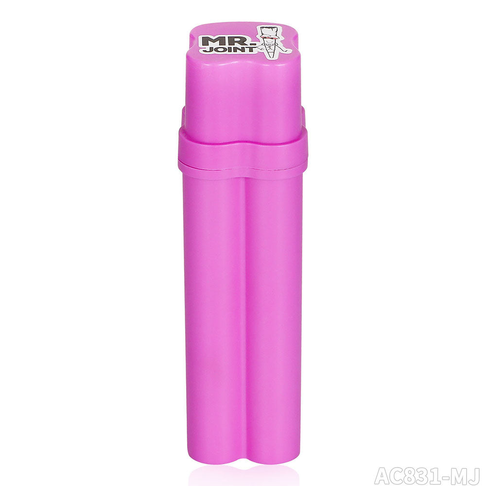 Contenedor 2 Preroll + porta encendedor Plastico (Mr Joint)