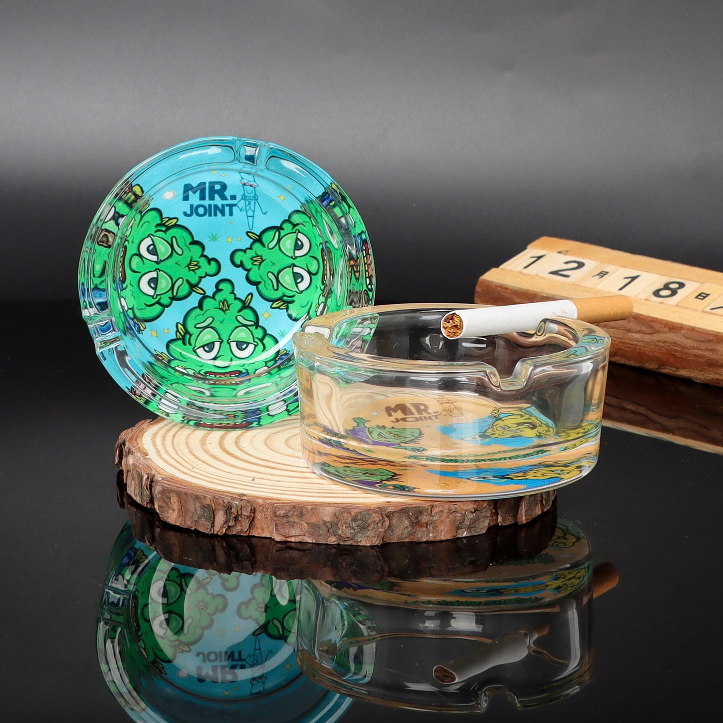 Cenicero Redondo (Mr Joint) vidrio 85mm