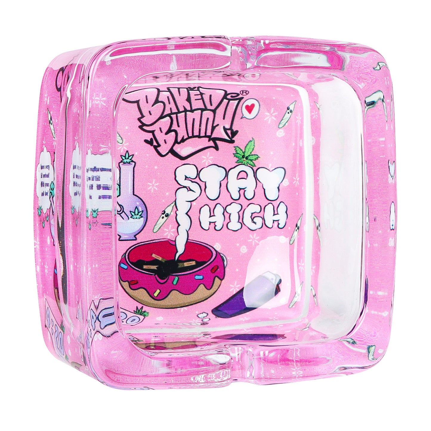 Cenicero Cuadrado (Baked Bunny) vidrio 90mm