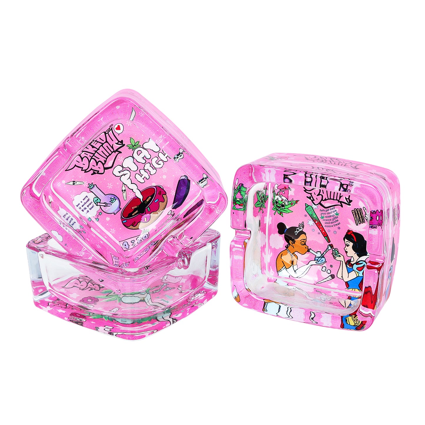 Cenicero Cuadrado (Baked Bunny) vidrio 90mm