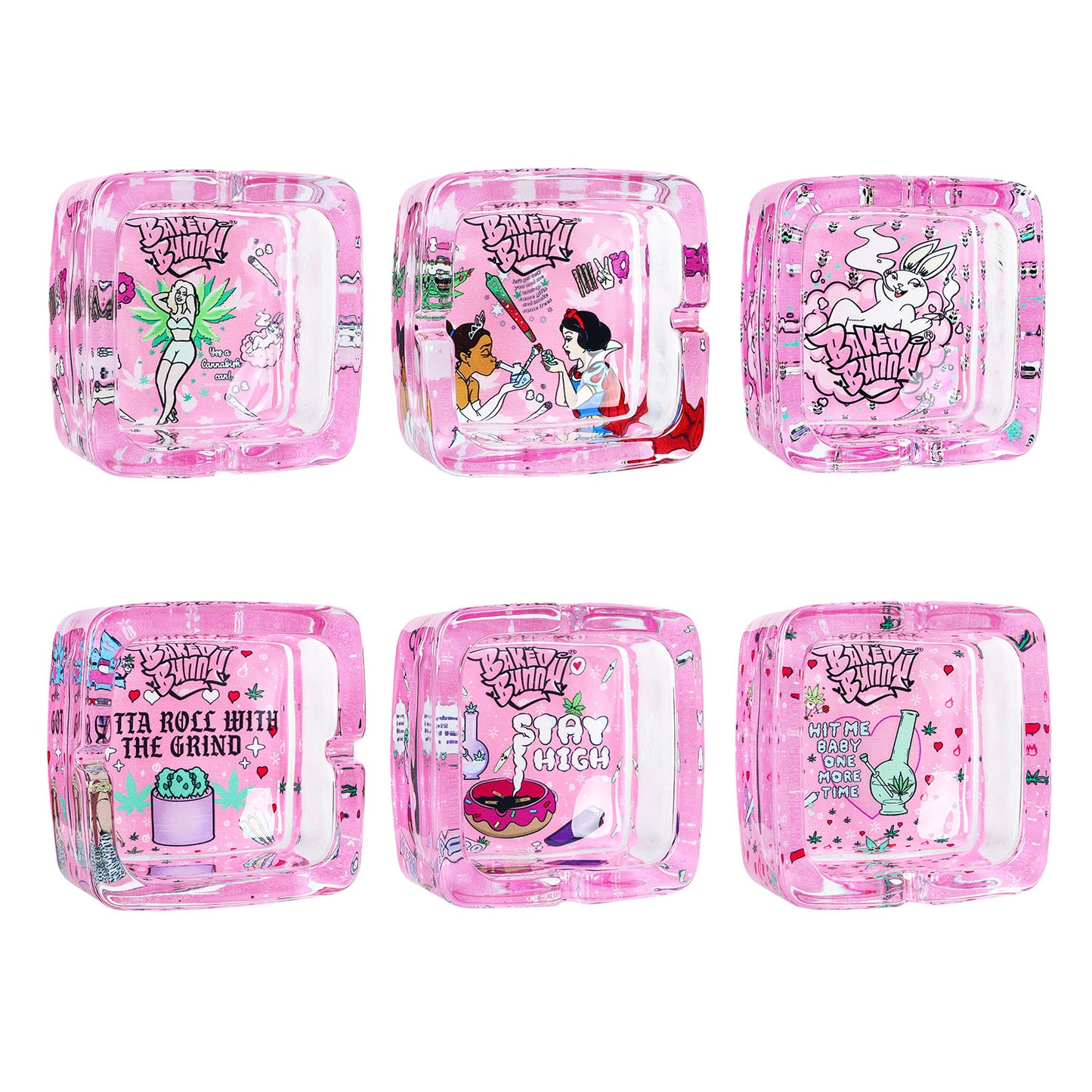 Cenicero Cuadrado (Baked Bunny) vidrio 90mm