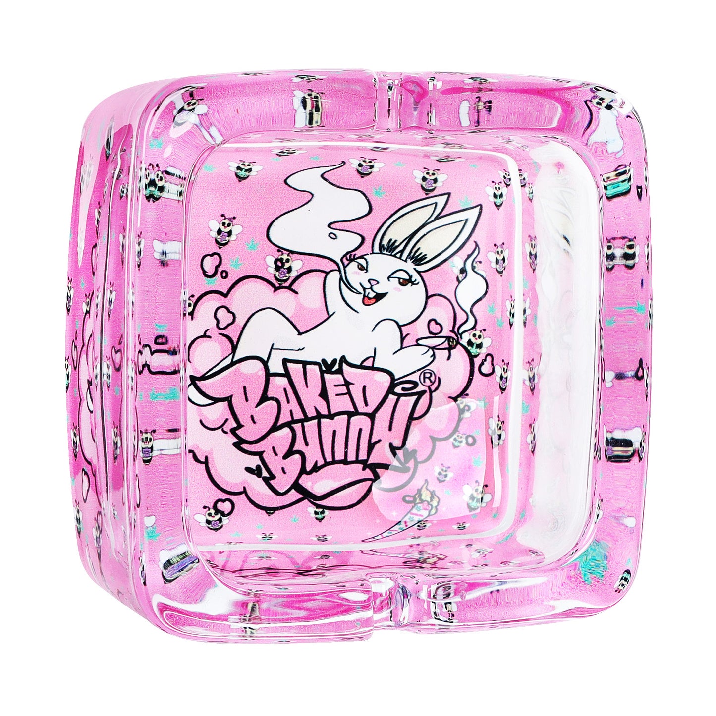Cenicero Cuadrado (Baked Bunny) vidrio 90mm