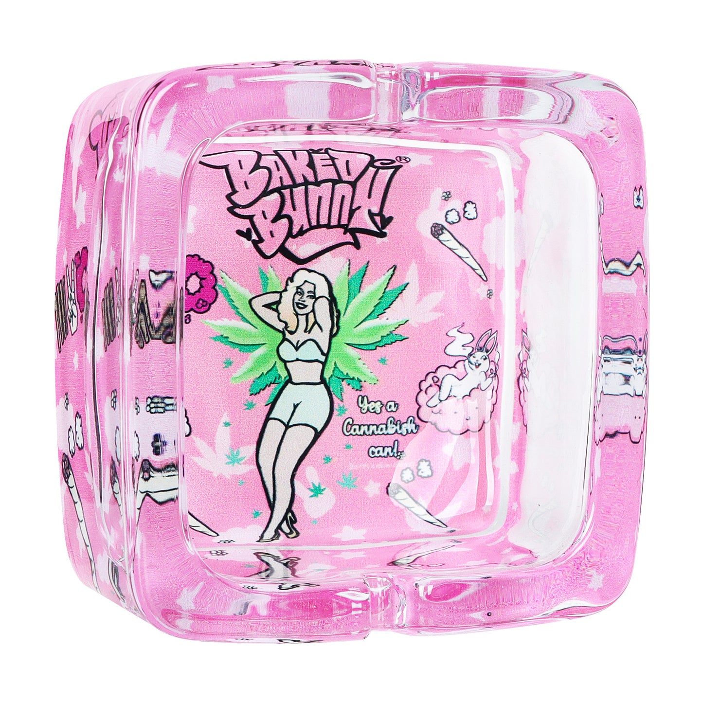 Cenicero Cuadrado (Baked Bunny) vidrio 90mm