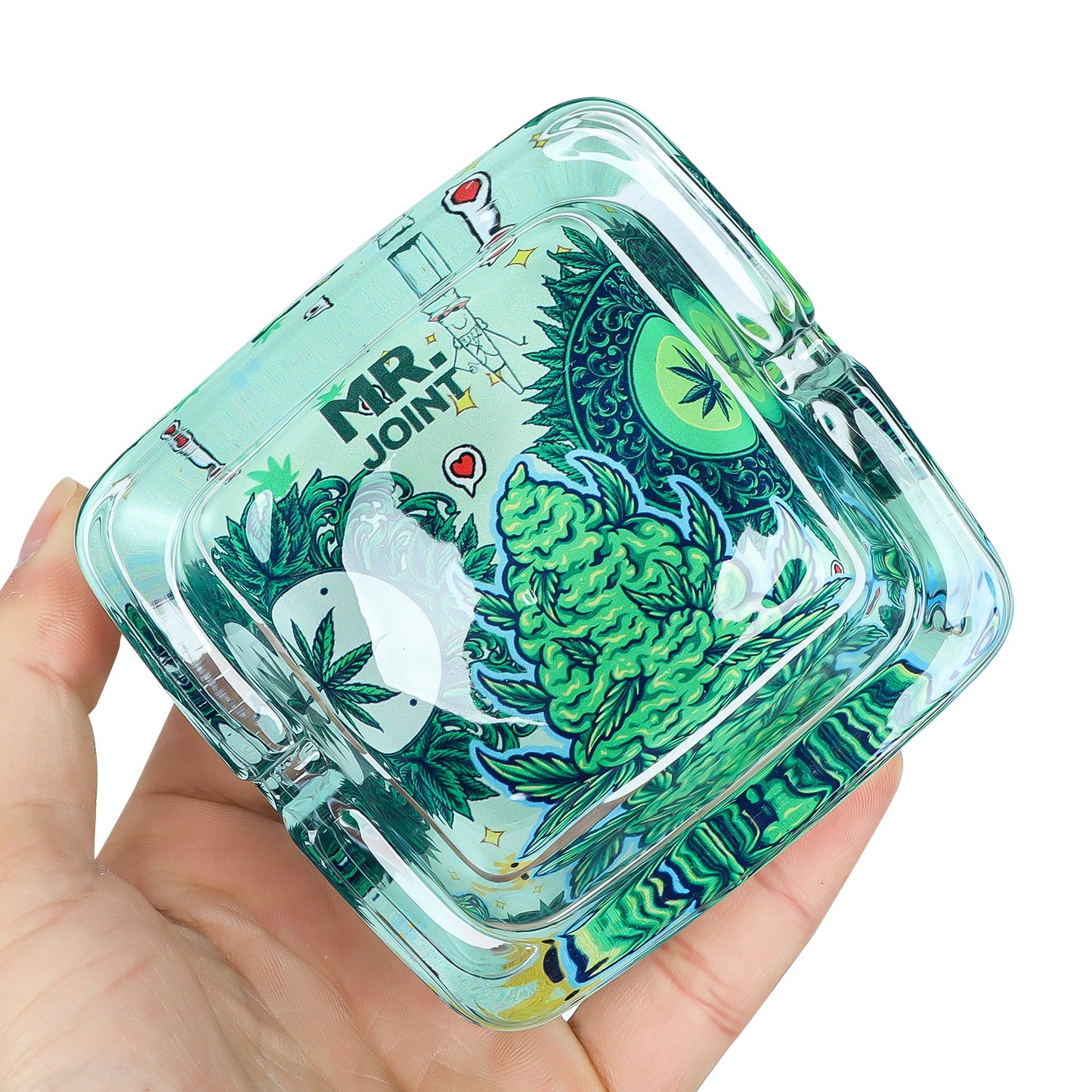 Cenicero Cuadrado (Mr Joint) vidrio 90mm