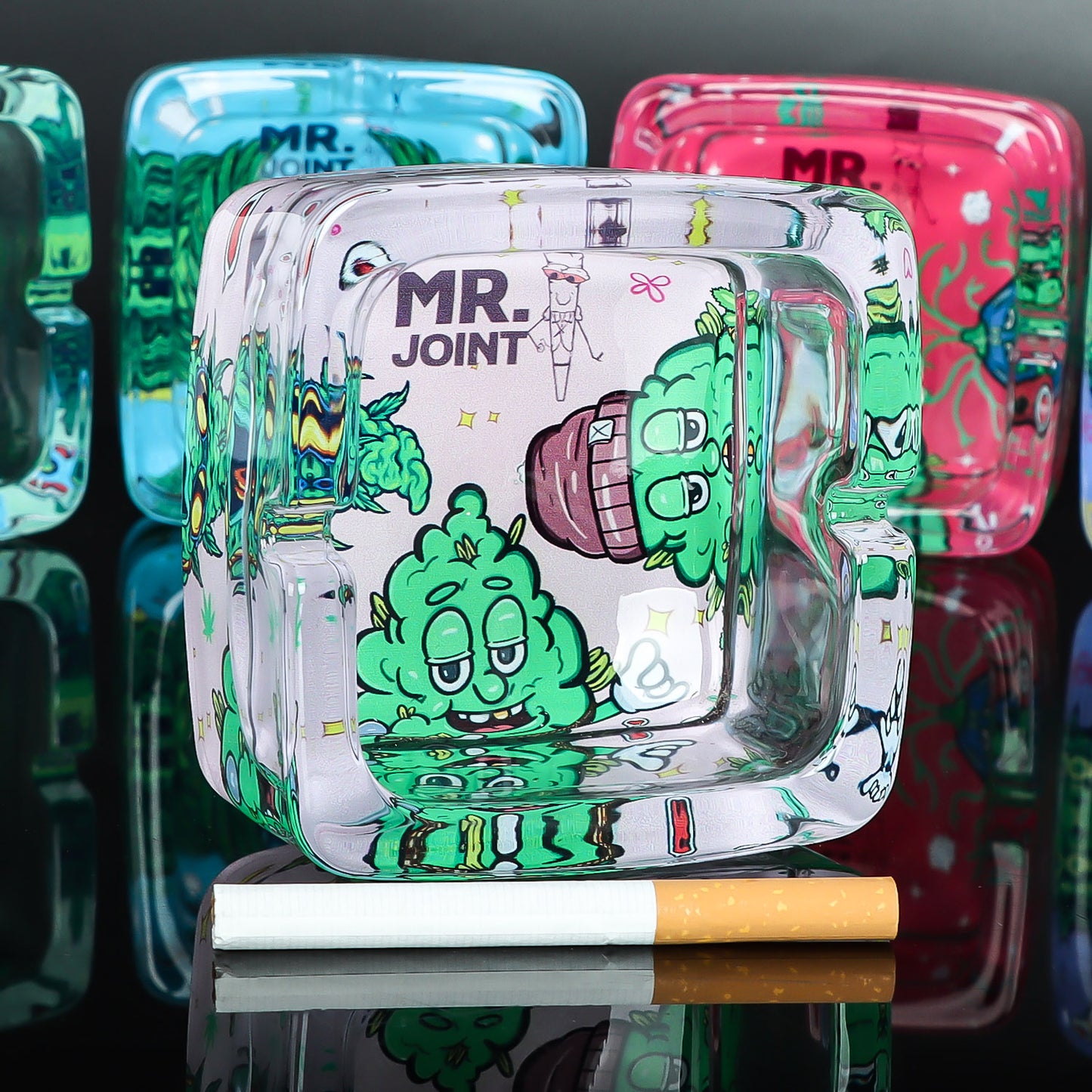 Cenicero Cuadrado (Mr Joint) vidrio 90mm