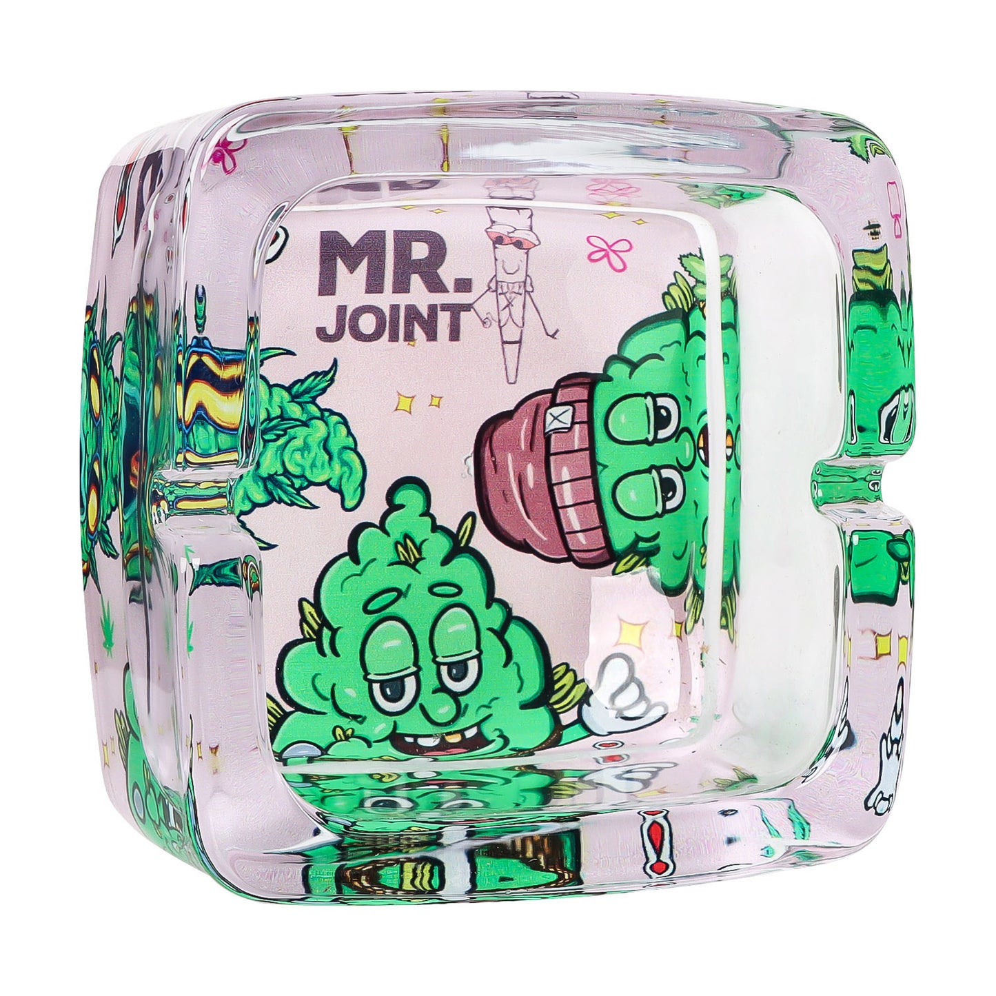 Cenicero Cuadrado (Mr Joint) vidrio 90mm