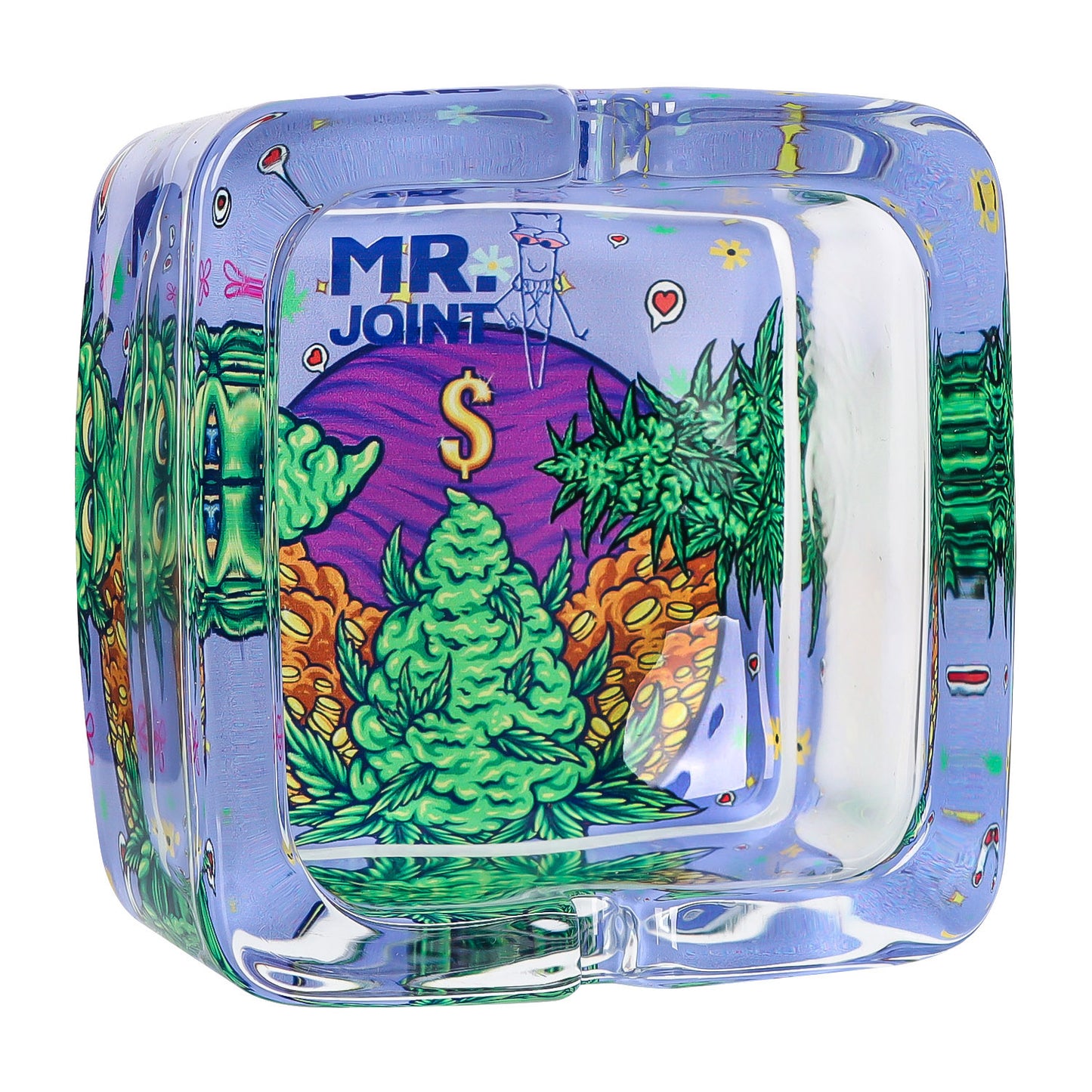 Cenicero Cuadrado (Mr Joint) vidrio 90mm