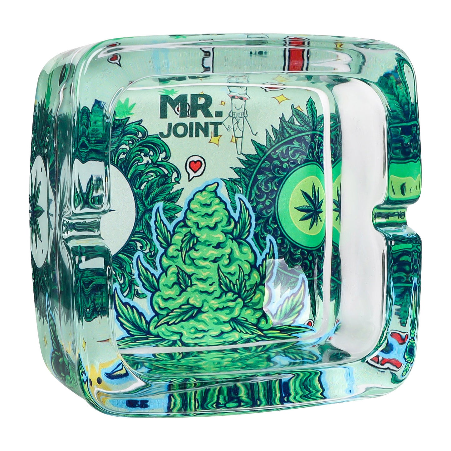 Cenicero Cuadrado (Mr Joint) vidrio 90mm