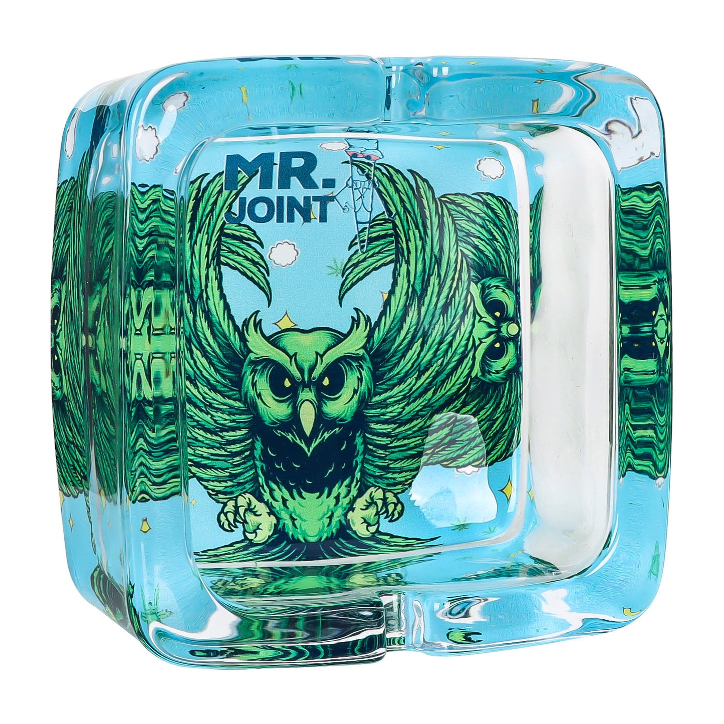 Cenicero Cuadrado (Mr Joint) vidrio 90mm