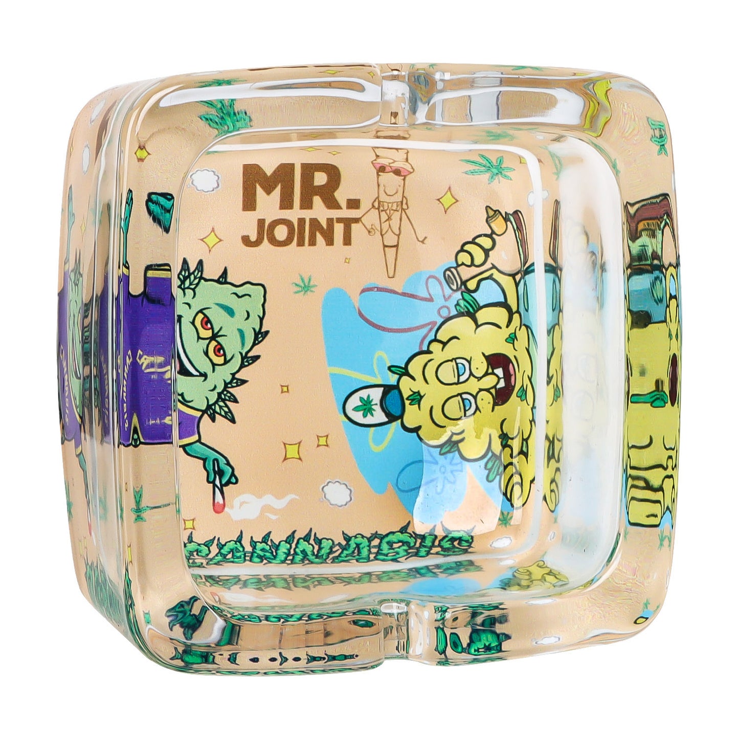 Cenicero Cuadrado (Mr Joint) vidrio 90mm