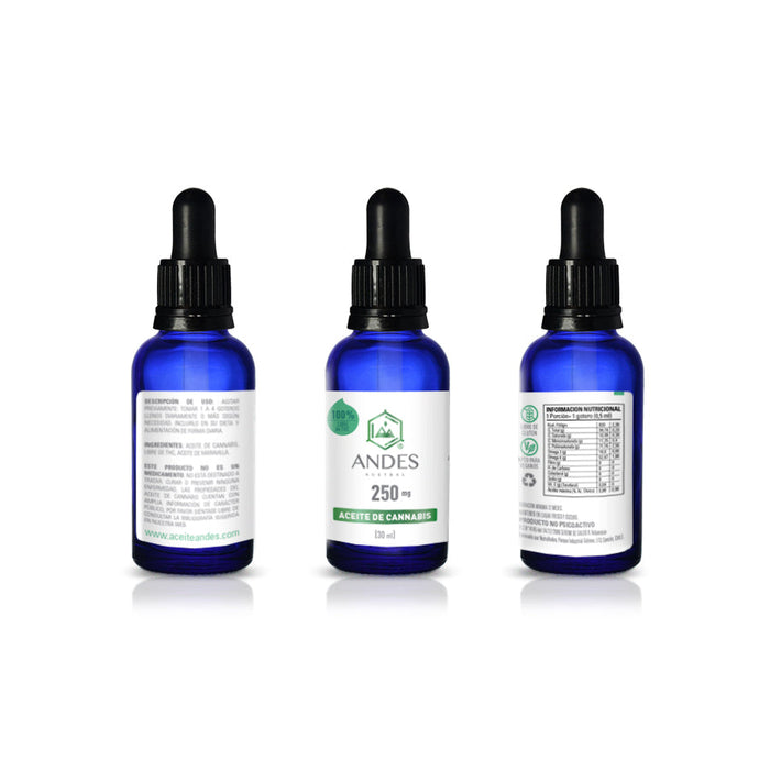 Andes Austral Aceite 500mg - 30 ml Sabor Natural o Menta