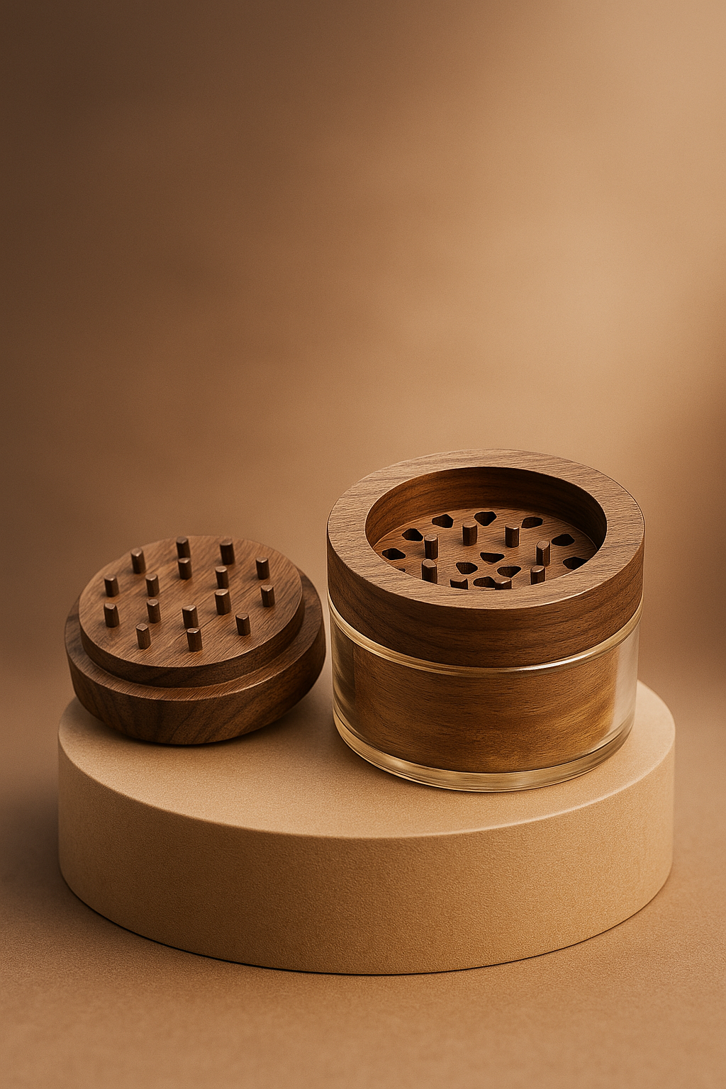 Grinder Gorila Madera Nogal con Contenedor