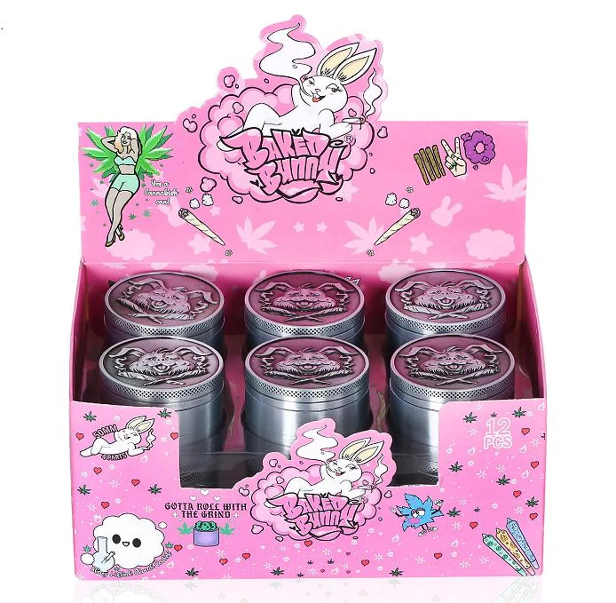 Grinder Gris (Baked Bunny) 50mm 4 piezas