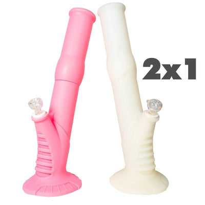 BONG SILICONA 35CM +DIFUSOR +QUEMADOR 2X1 710 LABS