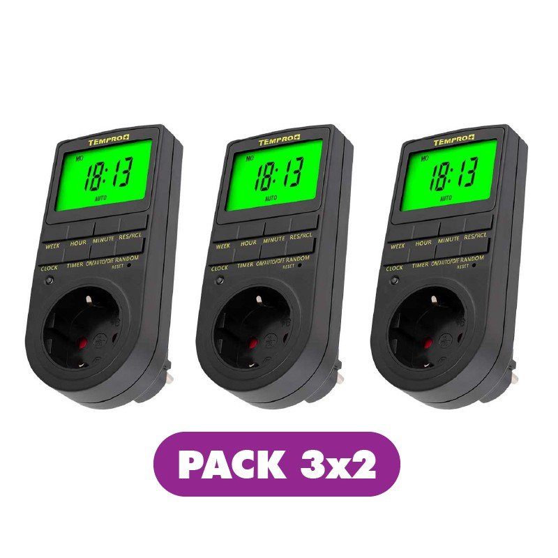 TIMER TEMPRO DIGITAL CONEXION EURO GH 3X2