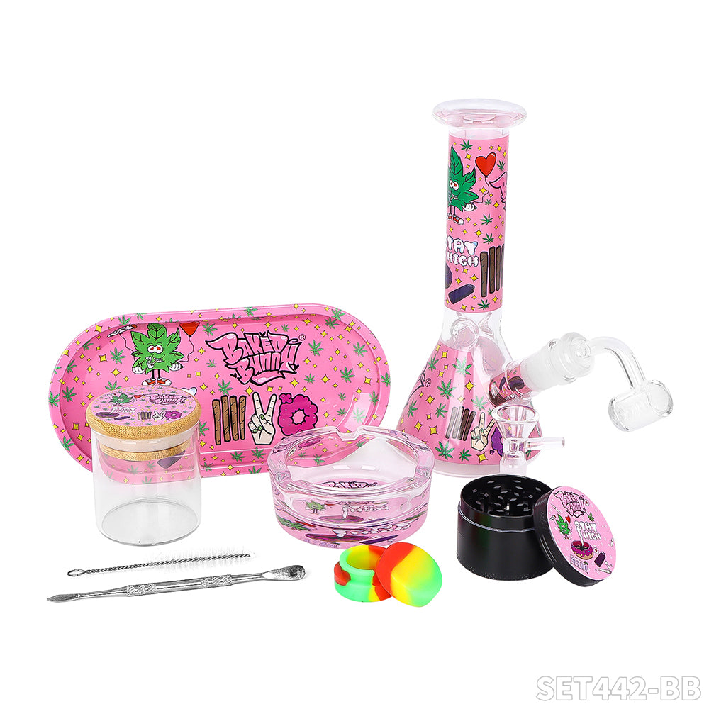 Kit Pink (Baked Bunny) bong + 7 accesorios